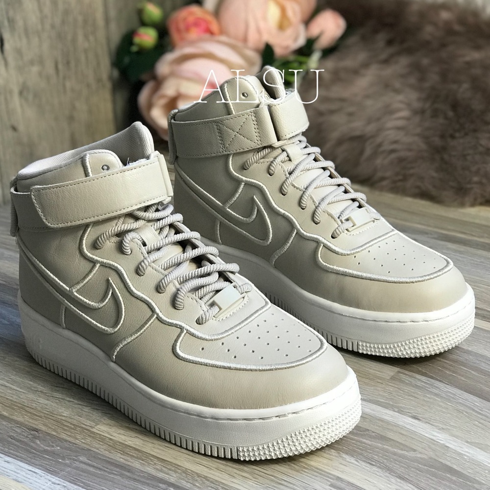 NWT Nike AF1 Upstep HI SI Oatmeal W AUTHENTIC - Picture 2 of 8